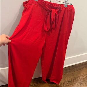 Alcott Vibrant Red Wide Leg Pants